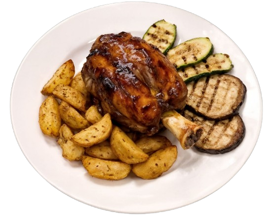 Stinco al forno con patate e verdure del The Garrison
